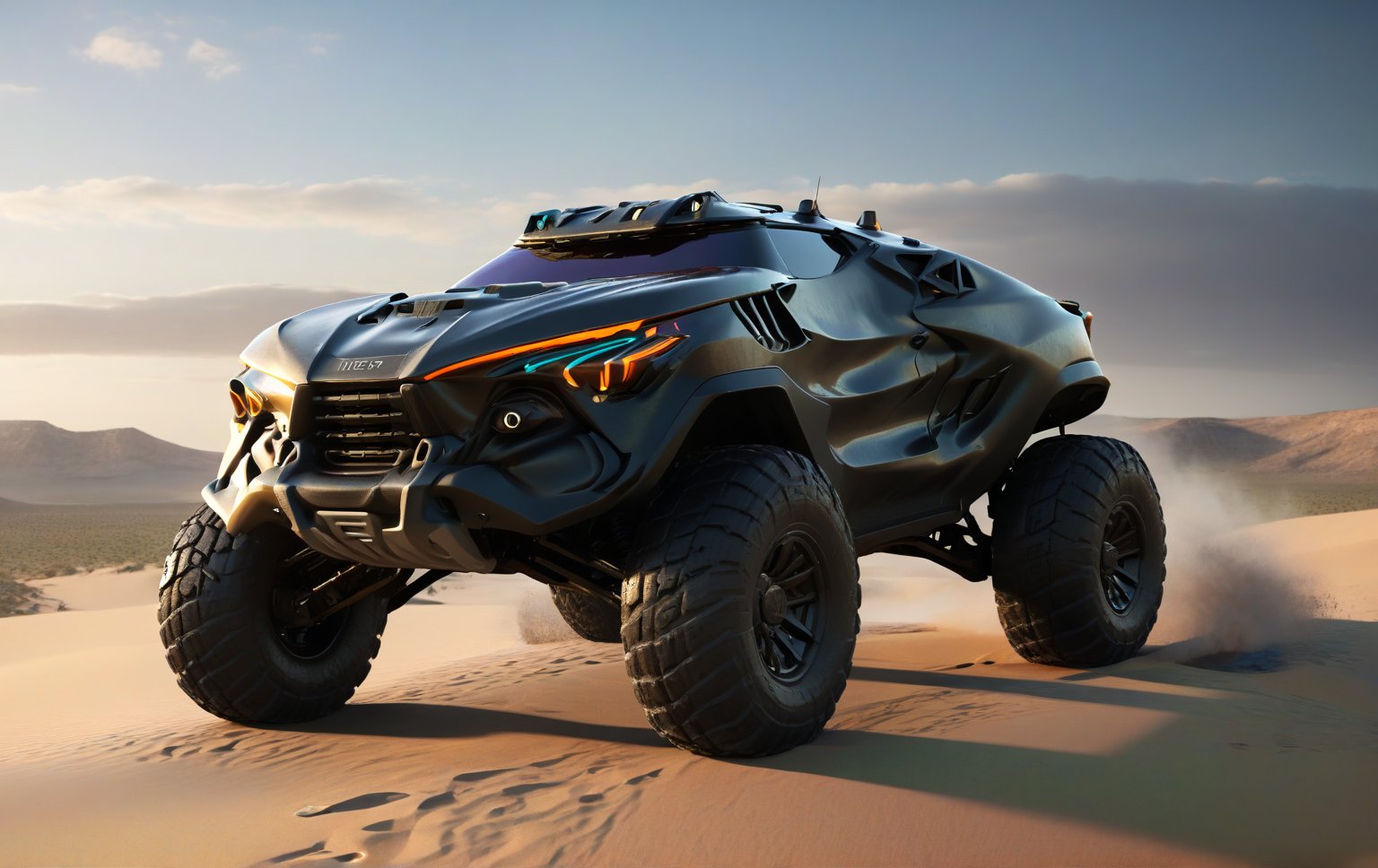 Masterpiece, 4k, High Resolution, Octane Render, Unreal Engine 5, Award Winning, Dramatic Lighting, Intricate, 8k Highly Professional Detail, HDR, Smooth, Sharp Focus, Illustration, Unreal Engine 5, Octane Render, Cinematic Light, dynamic volumetric lighting, Off-road suspension,baja, Armored vehicle,suv, all-terrain vehicle, concept, science fiction, (f150:0.2),oshkosh m-atv jltv,humvee, Knight XV ,future,c_car,JB64,TechStreetwear,ROBOT,exosuit,mecha\(hubggirl)\,NGC