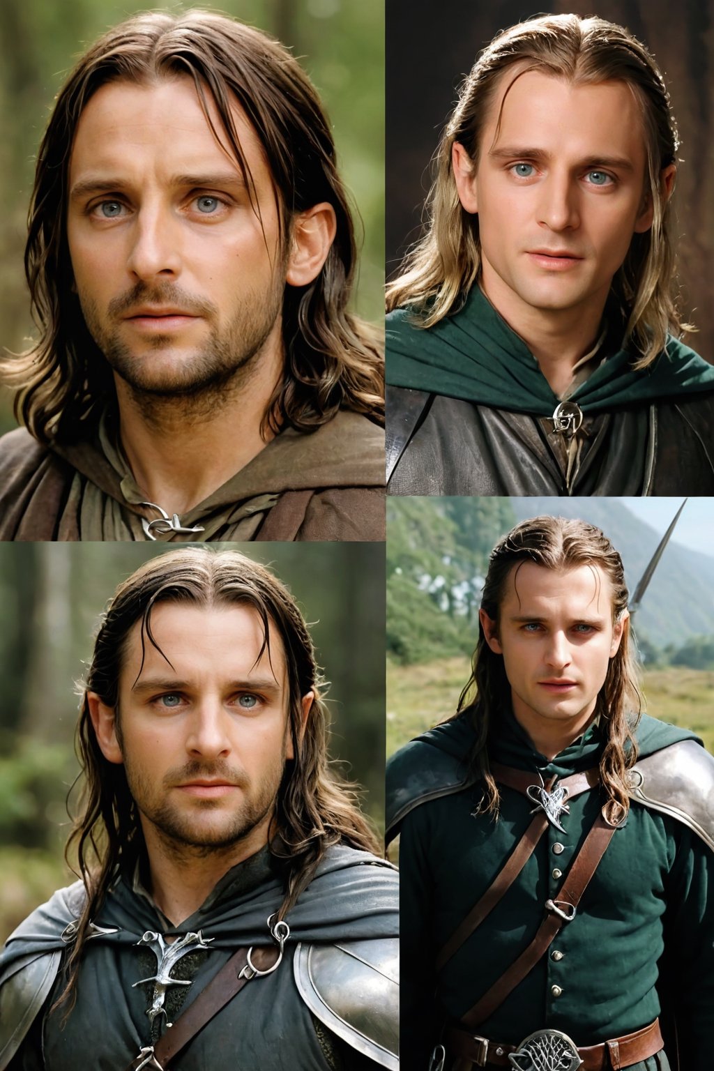 Famous fantasy literary works (Lord of the Rings), Aragorn, Gimli, Legolas