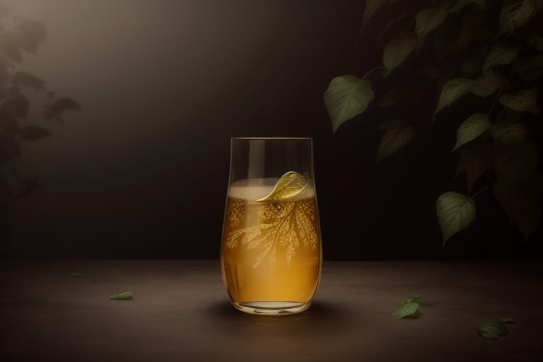 masterpiece, best quality, photography advertising of a glass of whiskey , 1 Round Mug, 1 Tumbler, myphamhoahong photo, flower,, leaf, branch, petals, plant, gradient, garden, realistic, cold theme, scenery, shadow, still life ,perfect light,Cosmetic,glowing gold,inviting you to take a sip and savor its refreshing taste.