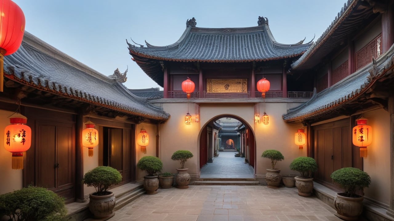 Ancient Courtyard: Romance Amidst Traditional Chinese Architecture