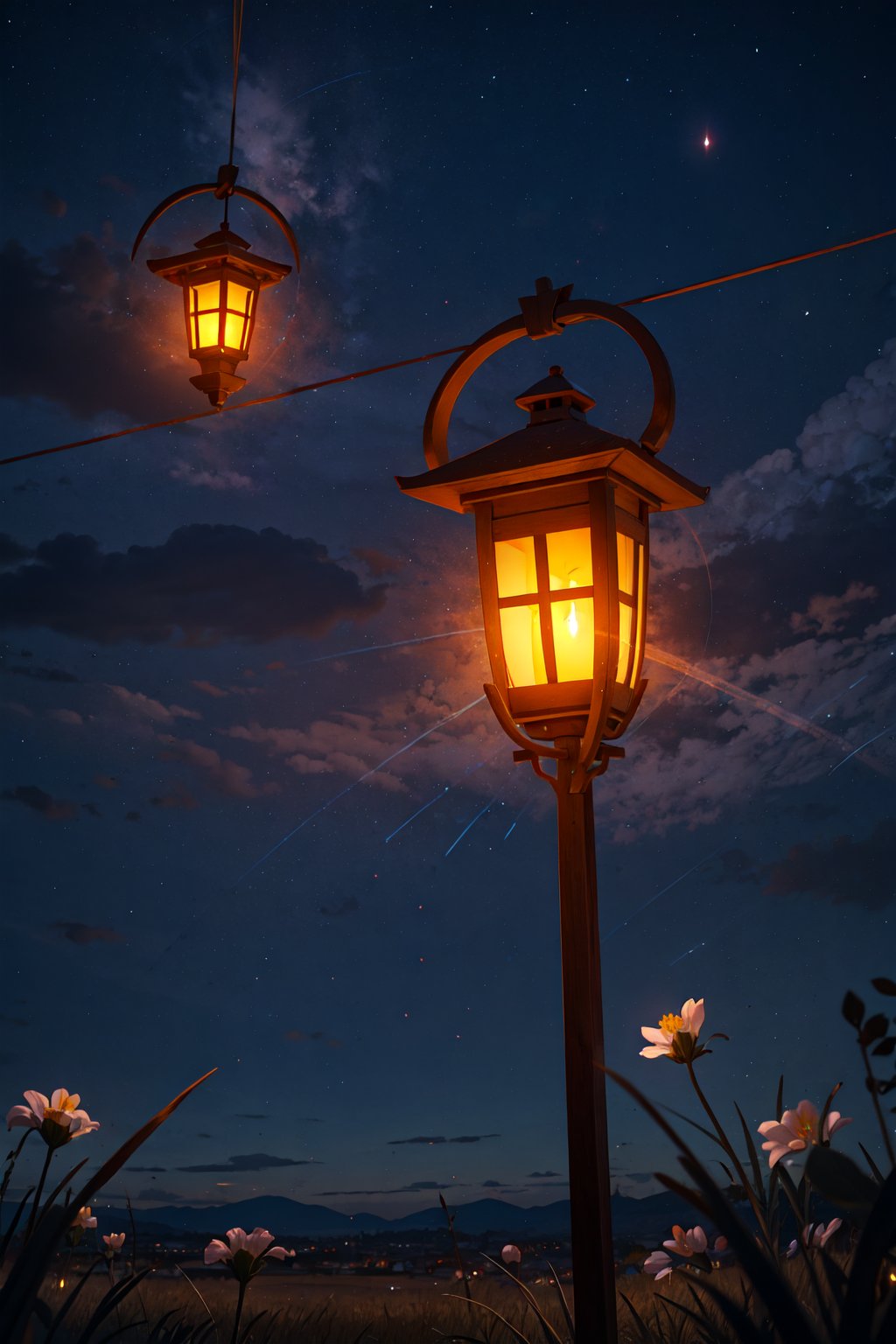  Lantern  in the night sky 