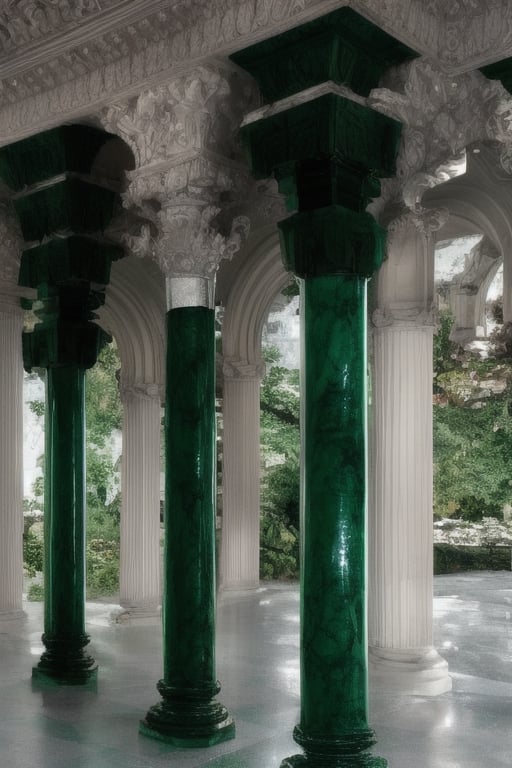 A palace built for me whose columns are made of green emerald and silver