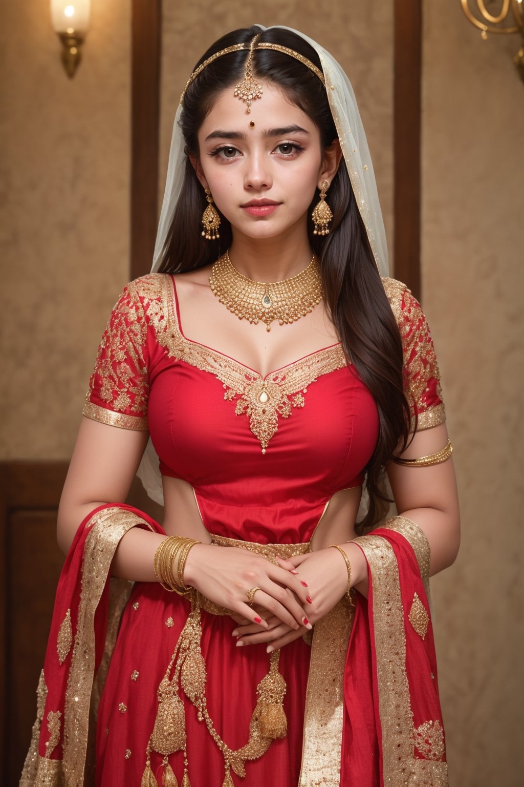 lovely  cute  young  attractive  indian  teenage  girl  in a beautiful Indian dress,  23  years  old  ,  cute  ,  an  Instagram  model  ,  long  blonde_hair  ,  winter  ,  „  Indian 