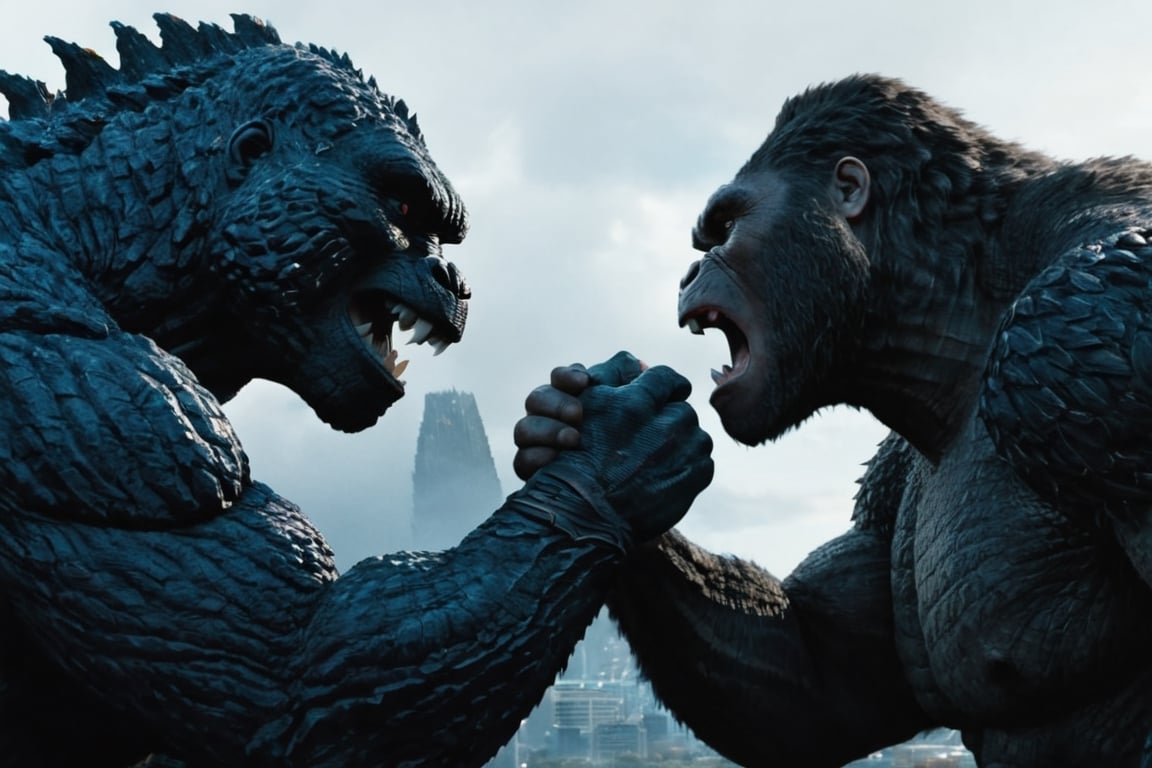 godzilla x kong, arm wrestling,shards