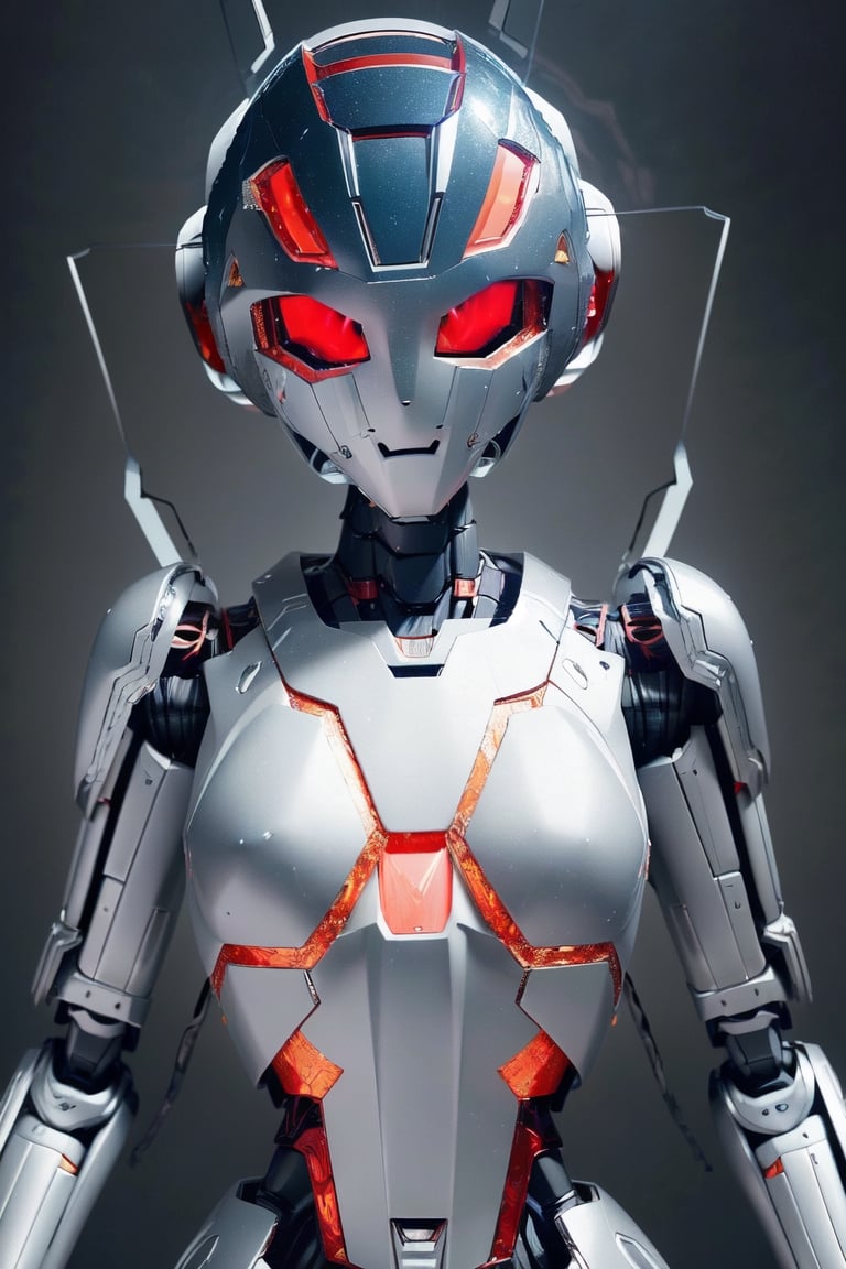 ((high resolution)), ((8K)), ((incredibly absurdres)), break. (super detailed metallic skin), (an extremely delicate and beautiful:1.3), break, ((1robot:1.5)), ((slender body)), (medium breasts), (beautiful hand), ((metallic body:1.3)), ((cyber helmet with full-face mask:1.4)), break. ((no hair:1.3)) , (blue glowing lines on one's body:1.2), break. ((intricate internal structure)), ((brighten parts:1.5)), break. ((robotic face:1.2)), (robotic arms), (robotic legs), (robotic hands), ((robotic joint:1.2)), (Cinematic angle), (ultra-fine quality), (masterpiece), (best quality), (incredibly absurdres), (highly detailed), high res, high detail eyes, high detail background, sharp focus, (photon mapping, radiosity, physically-based rendering, automatic white balance), masterpiece, best quality, ((Mecha body)), furure_urban, incredibly absurdres, science fiction, Fire Angel Mecha, Mecha,Mecha,Red mecha