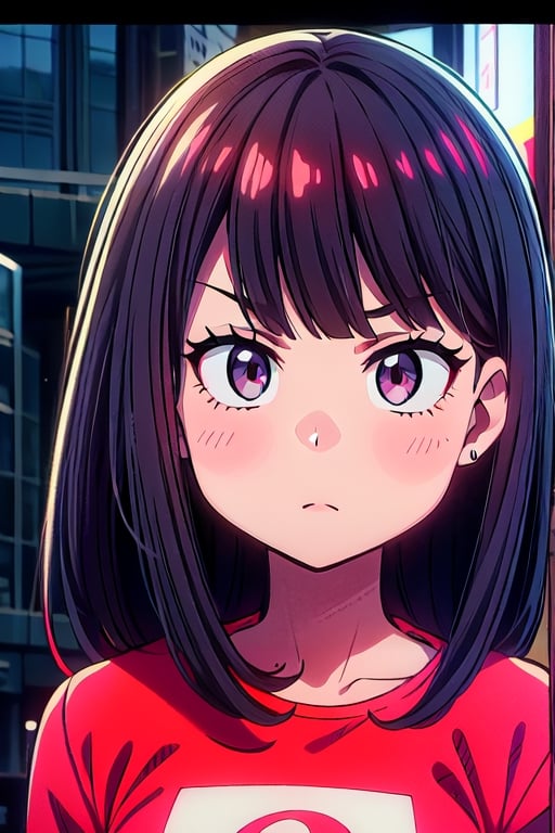 megumi_fushiguro, black hair, girly_clothing, defiant look, sitting on a dark stone, tokyo background ,looking straight, anime style draw, more detail XL, black eyes, anime_screencap,Beautiful Eyes, spiked hair,illustration,1girl, anime style, portrait (long media shot, (Red borders as details on clothing).