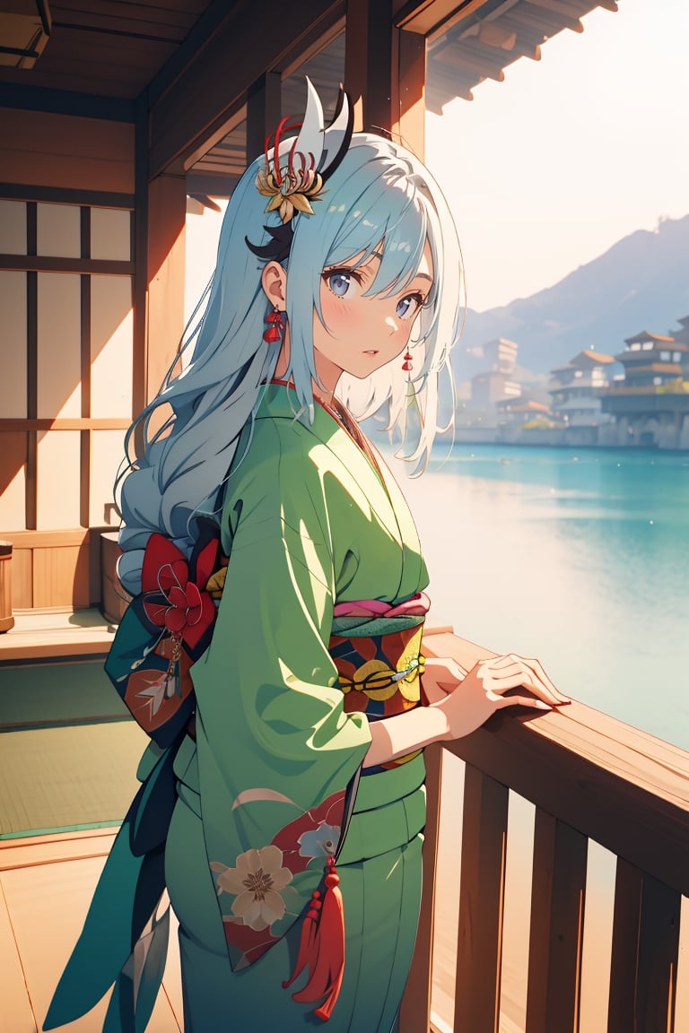 green Kimono ,shenhe_genshin