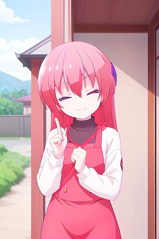 Tsukasa Smiling with her eyes closed 