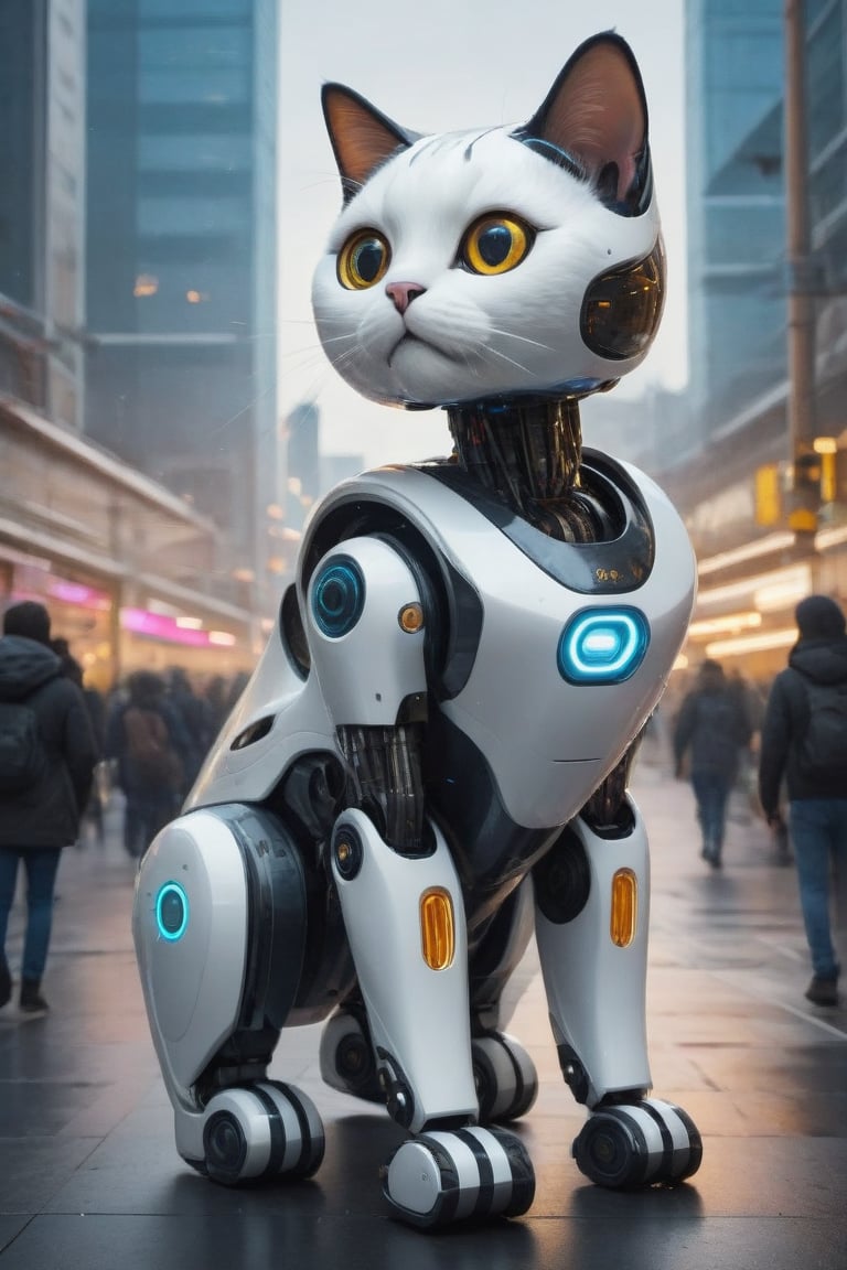 a cat robot 
the future ,DonMC4745tr0ph1cXL,futureskyline