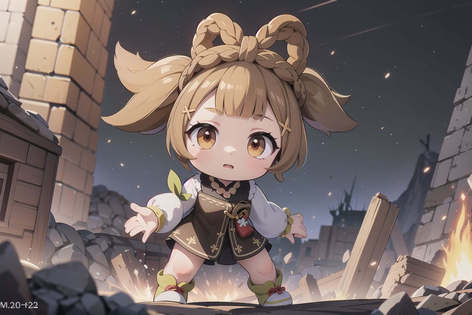 little yaoyaodef, little (full body view of lora:yaoyao2-000008:1), (masterpiece), best quality, HDR, 32k UHD, Ultra realistic, highres, highly detailed, ultra_hd, high resolution, ultra_detailed, hyper realistic, extemely detailed background, detailed_background, complex_background, depth_of_field, extremely detailed and complex, outdoor, little (Crash Bandicoot), show yourself as (Crash Bandicoot), show me your (Crash Bandicoot) costume, creating an atmosphere in (N Sanity Island), creating an atmosphere at (N Sanity Island), the background is filled with smoke and destruction,