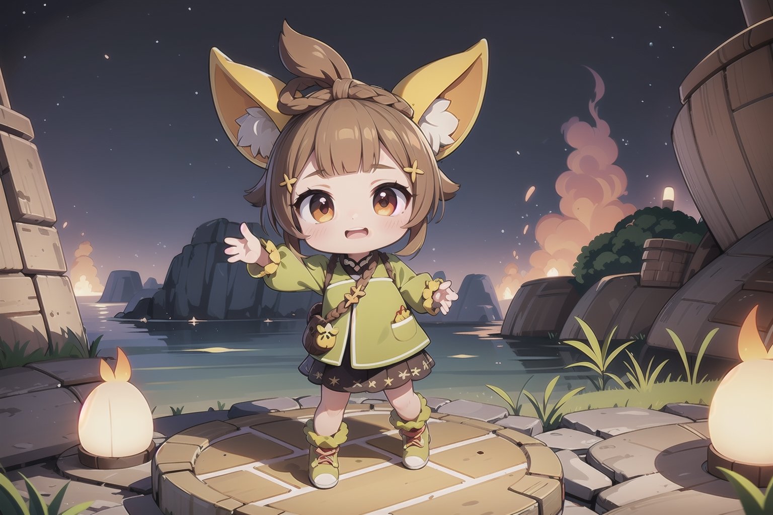 little yaoyaodef, little (full body view of lora:yaoyao2-000008:1), (masterpiece), best quality, HDR, 32k UHD, Ultra realistic, highres, highly detailed, ultra_hd, high resolution, ultra_detailed, hyper realistic, extemely detailed background, detailed_background, complex_background, depth_of_field, extremely detailed and complex, outdoor, little (Crash Bandicoot), show yourself as (Crash Bandicoot), show me your (Crash Bandicoot) costume, creating an atmosphere in (N Sanity Island), creating an atmosphere at (N Sanity Island), the background is filled with smoke,