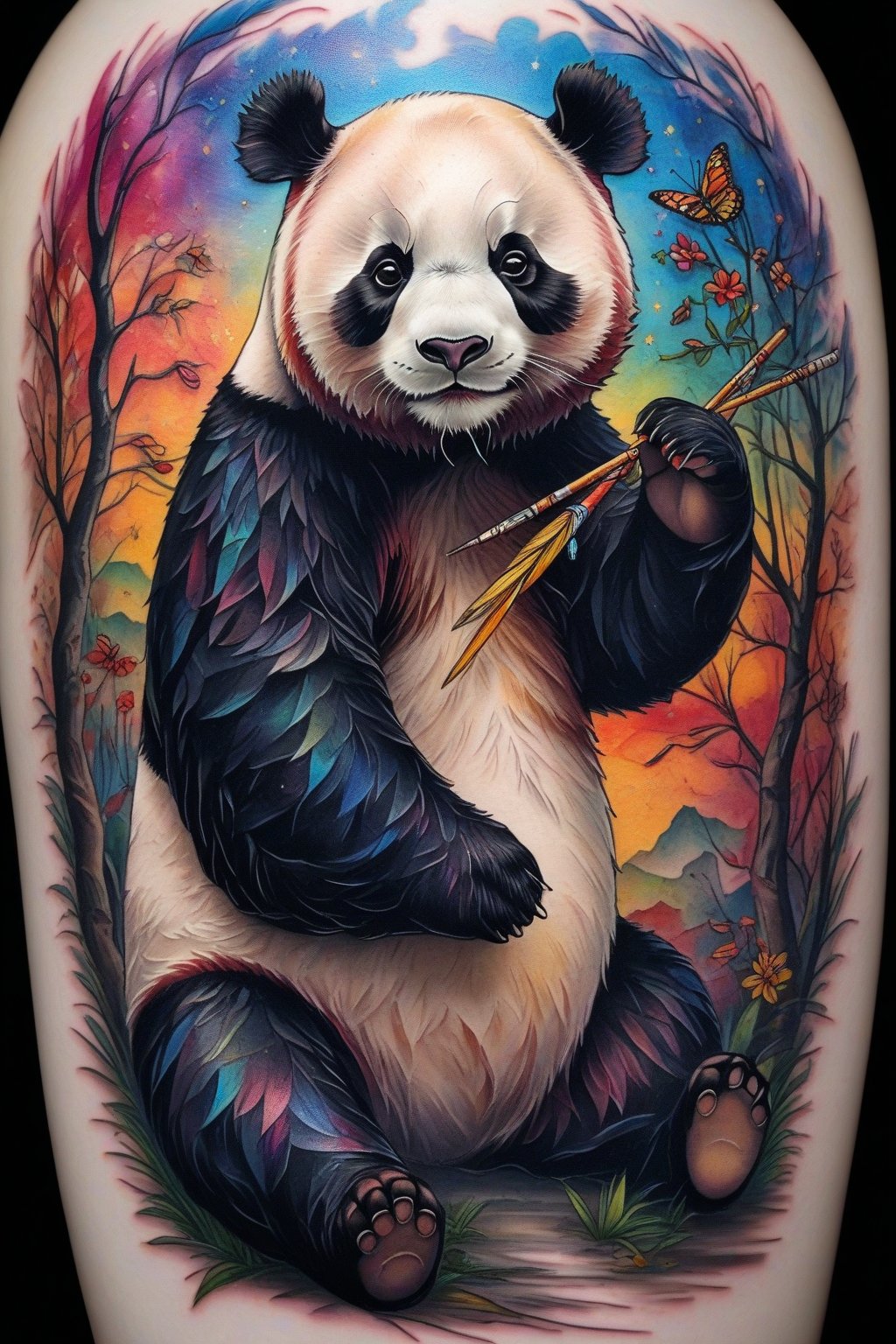 Score_9, Score_8_up, Score_7_up, Score_6_up, Score_5_up, Score_4_up, 
masterpiece, best quality, Giant panda, Tattoo, FuturEvoLabTattoo,
