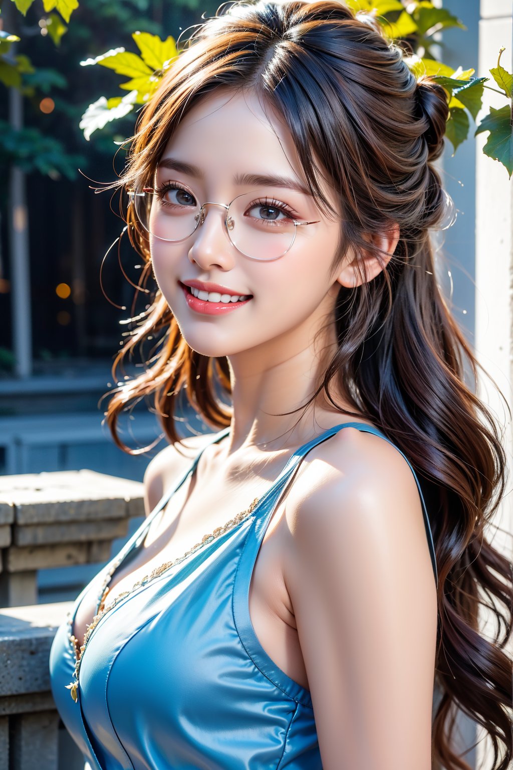 1girl  (glasses, laughy smiling:1.2), fully clothed, fully dressed, curve, photo realistic, expressive, everything is in ultra high-definition, ultra HD, ultra high resolution, everything detailed, rare, flexible, complex, unique, ultra realism,
perfect light,beauty,Beauty,Korean