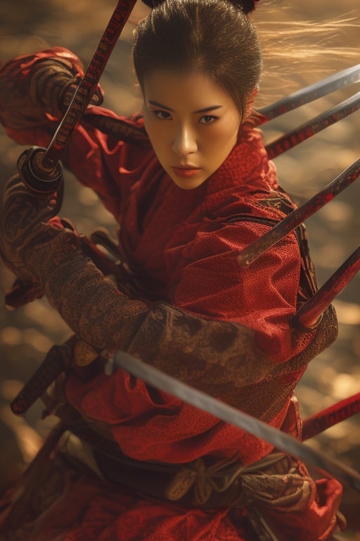 Samurai woman katana fight realist 