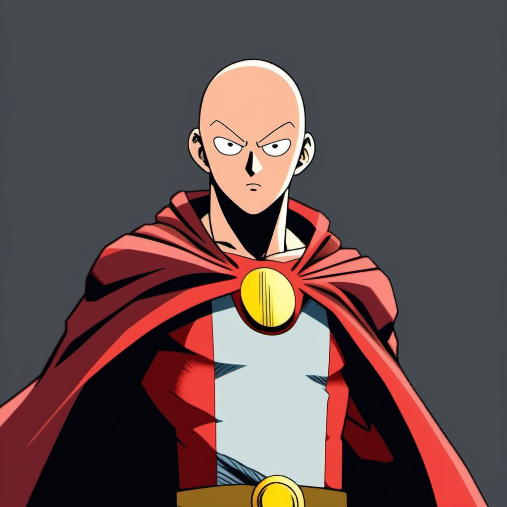 1 boy,one punch man, saitama,flat design,solo,dark background 