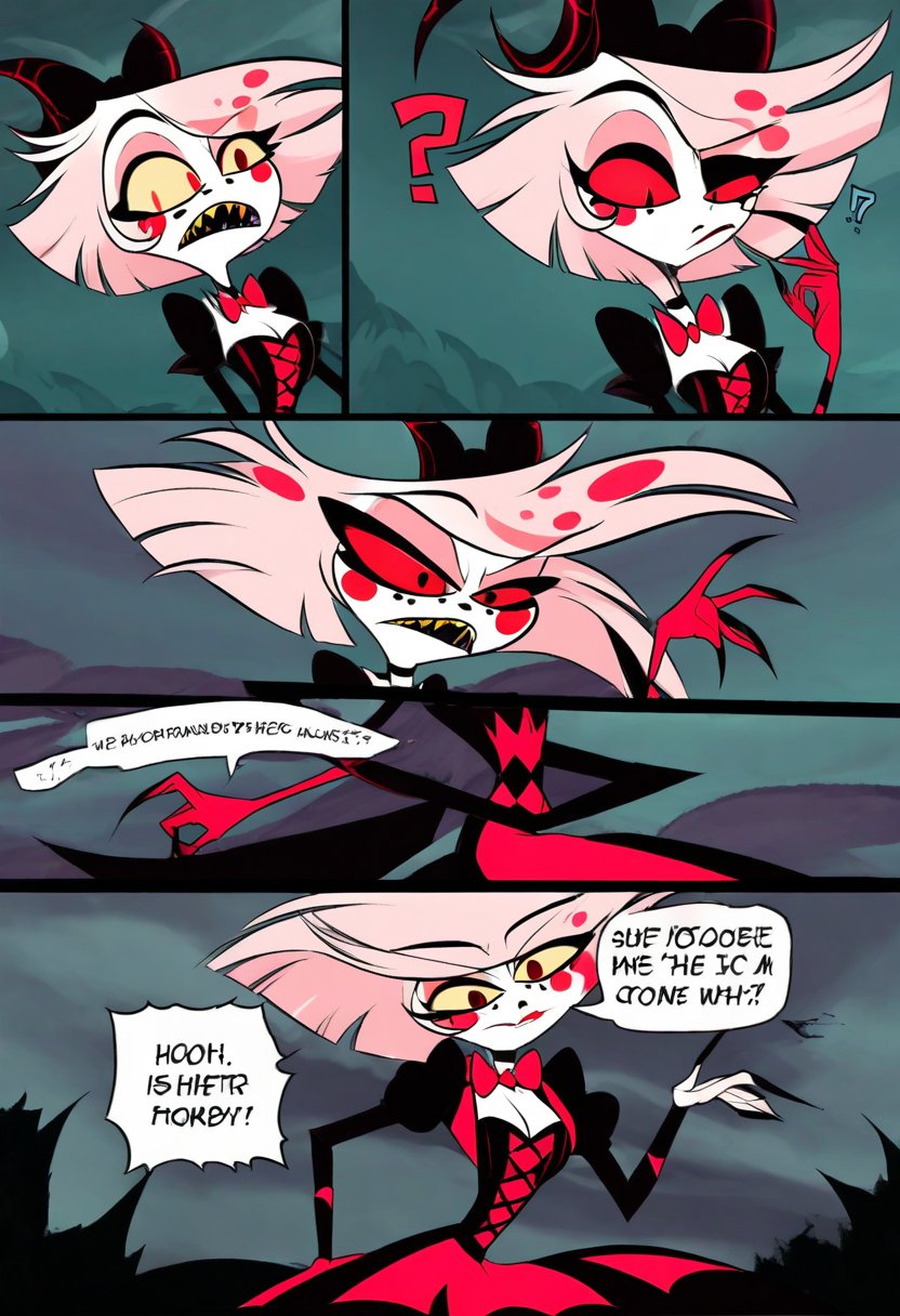 (?!-Panel Comic)(Part 1 above, Part 2 below). Hazbin Hotel. Higher Demon. ,LegendDarkFantasy