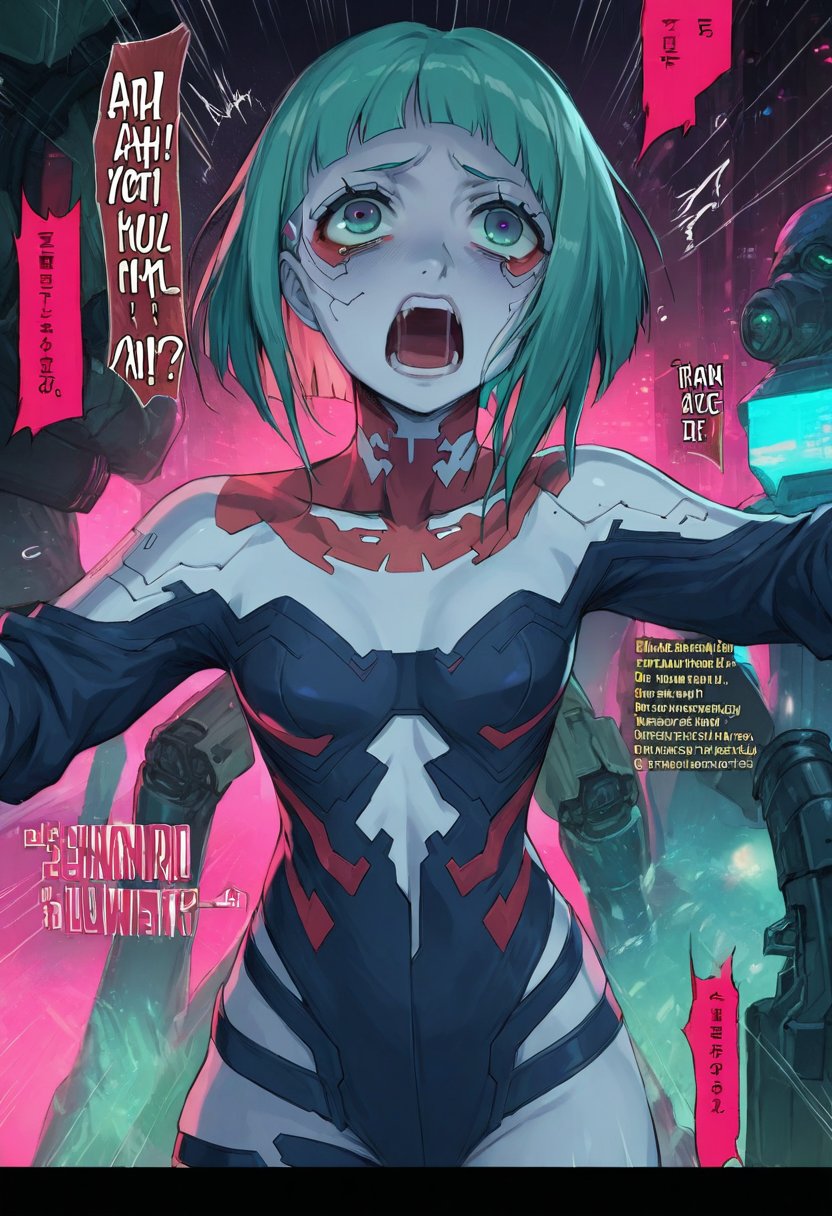 score_9,   source_anime, (w-frame comic) Tortured by SIMON BISLEY (Cyberpunk),LegendDarkFantasy