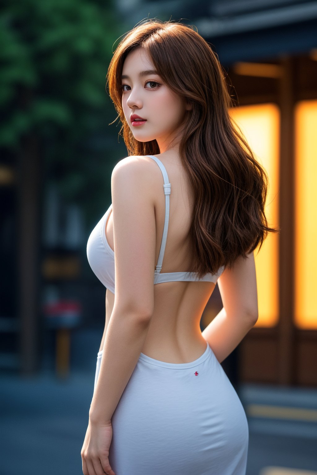 (masterpiece), best quality, high resolution, extremely detailed, detailed background, dynamic lighting, realistic, photorealistic, princess,1 girl, hands behind back, realistic, long hair, facing viewer, ,poakl