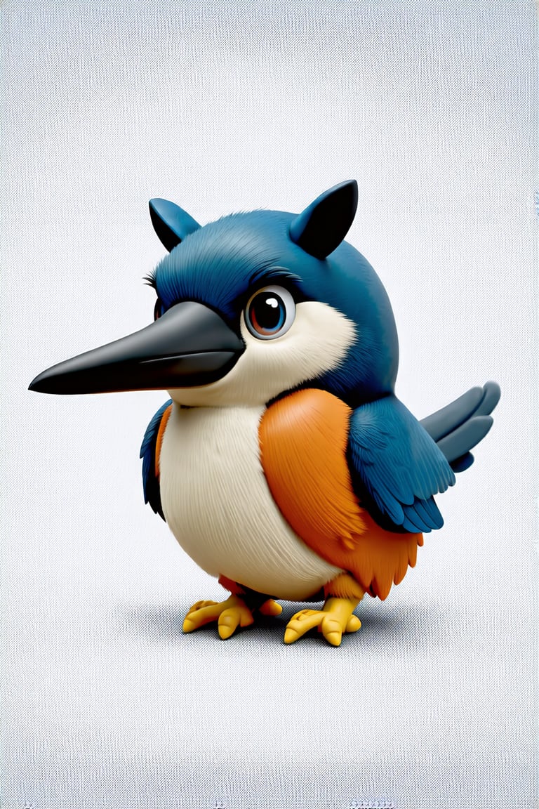 dark kingfisher 70s style    motif   immensely   Tinya   newsprint Ace in the Hole Herbie Cook 🎙️  Ethical Quandary   long nose   cartoon 3D icon,  very cute shape,  stylized octane render  8k,  masterpiece,  soooo cute,  beautiful cute perfection  beautiful soft lighting,  soft colors  centered,  high resolution,  soft gradient background   Hippopotamus A Plasticine Crow 