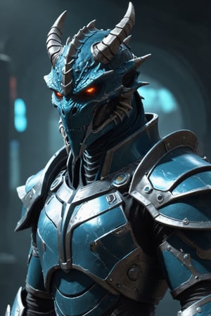 cybernetic style dragonborn . futuristic, technological, cybernetic enhancements, robotics, artificial intelligence themes,