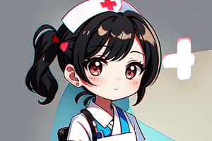 (masterpiece and beautifully detailed mashing up:1.1), chibi, nurse, 