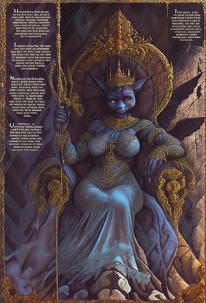 portrait of, Voluptuous figure,  Ana De Armas, wearing a biomechenical crown, sitting on her throne, her servants  behind her, she is holding her weapons,  smiling,  Ukraine, jonnzack_art_style, jonnzack_art_style textures, jonnzack_art_style comic page layout, jonnzack_art_style colors, jonnzack_art_style ornate intricate designs, jonnzack_art_style biomechanical, heavenly creature, jonnzack_art_style textures,jonnzack_art_style