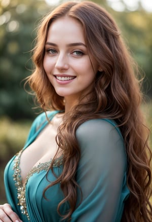 she smile like gentle love goddess, very long tresses, red hair, brown hair, expressive face, divine eyes, , stunningly beautiful   (((extremely innocent face ))), wild hair, ((best quality)), ((masterpiece)), (detailed), ana de armas,   highly detailed HDR photo, 8k quality, best quality, high resolution ultra photorealistic, high definition, highly detailed photo, photon mapping, dynamic angle, professional lighting, highly detailed face and body,expressive eyes, perfectly detailed face, smile, gorgeous face,  real skin details, soft skin,   looking at viewer,                 


raw, photorealistic, real, perfect skin, real skin, realistic photo of a mid body shot,  ,  extremely innocent face, very  beautiful,


cheerful, laughing, clever naughty smile, , she is wearing a loose blue teal gown,





 