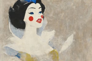 MoDernart, abstract upper body image of Snow White