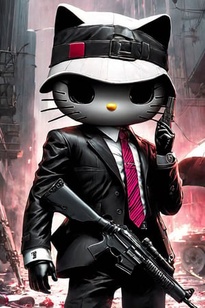 Hello Kitty working as a hitman