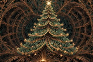 Fractal Christmas Tree, highly detailed,none