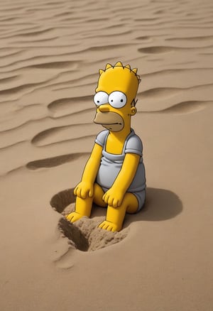 sad sand Simpson