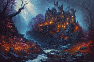 (masterpiece),(bestquality)
rocky river stream, steep valley, deciduous forest, castle ruins

(delightful anatomy:1.1), (gloomy illumination, insane, stunning, dramatic, completed artwork,oil painting, HQ:1.1), (Apterus anatomy, Dan mumford style:1.2)