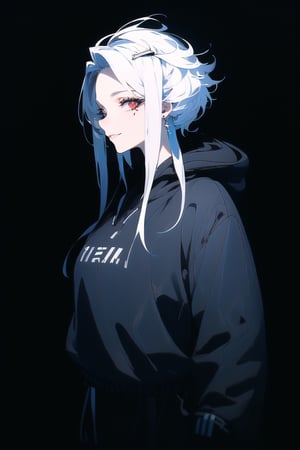 4k,best quality,masterpiece,20yo 1girl,(cropped sweatshirt),(demin pant), alluring smile, open hoodie,

(Beautiful and detailed eyes),
Detailed face, detailed eyes, double eyelids ,thin face, real hands, muscular fit body, semi visible abs, ((short hair with long locks:1.2)), black hair, black background,


real person, color splash style photo,
