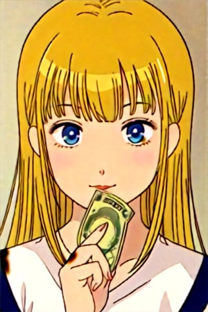 masterpiece, best quality, (anime screencap:1.2), Hibari, on-model, 1boy, blue eyes, slender, smile, long hair, blonde hair, shirt, serafuku, skirt, school uniform, smiling, cute pose ,1boys, facial hair, money, vest, holding, holding money, white shirt, upper body, jewelry, blurry, beard, formal, , fair-skinned female, 
supermodel, :<, perfect face,  skinny,  20 year old,  petite,  Chestnut pixie cut with bangs,  Brimming lips, wearing sexy luxury mini dress,  fair skinned african, olive skin, skin texture,  Heliconia eyes,  best quality , RAW photo, subject, 8k uhd,  high quality, photo realistic, dark-skinned male, 