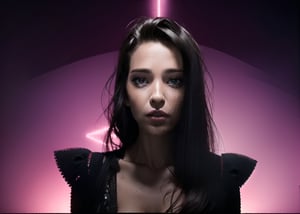 (1girl masterpiece), surreal, 8k cinematic effect, hyper detailed painting, luminism, concept art, fractal isometric details, bioluminescence, (detailed iris), smug and slit pupils, (big chest: 1.1), focused, elegant, highly detailed, lighting, dynamic angle, intricate details, 1woman, dynamic pose, light particles, masterpiece, reflective hair, textured hair, best quality, hyper detailed, cinematic light, intricate details, high resolution, beautiful finely detailed eyes, high resolution illustration, 8k, tall, full body, looking at you, textured hair, nfsw, LuiLopv14
