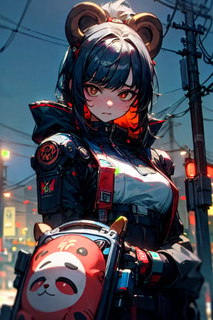 (masterpiece:1.4),(best quality:1.4),1 tanuki_demon, (cyberpunk:1),(evil expression:1),(tokyo tower background at night:1),blue_energy_shield:1,