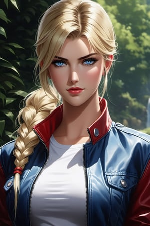 ((1 female))l, full body, blonde hair, two pigtails, blue eyes, white t-shirt, jeans, black boots,(red leather jacket:1),beautiful girl with attention to detail, beautiful delicate eyes, detailed face, beautiful eyes,Beautiful Pose, Natural Light, ((Real) ) Quality: 1.2 )), Cinematic Lighting, Perfect Composition, Super Detail, Official Art, Masterpiece, (Best Quality: 1.3), Reflection, High Resolution CG Unity 8K Wallpaper, Detailed Background, Masterpiece, (Photorealistic): 1.2),