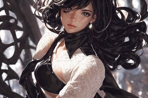 ultra realistic 8k cg, masterpiece, ((ultra detailed background, delicate pattern, intricate detail)), (highly detailed, fine details), best quality, 1girl, (photorealistic:1.4),beautiful lighting, absurdres, RAW photo, film grain,16 year old girl, short hair below ears, black hair, black pants, white shirt, mistborn cape