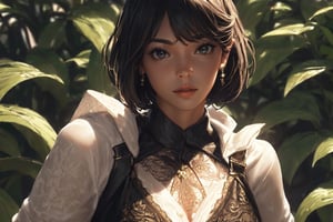 ultra realistic 8k cg, masterpiece, ((ultra detailed background, delicate pattern, intricate detail)), (highly detailed, fine details), best quality, 1girl, (photorealistic:1.4),beautiful lighting, absurdres, RAW photo, film grain,16 year old girl, short hair below ears, black hair, black pants, white shirt, mistborn cape