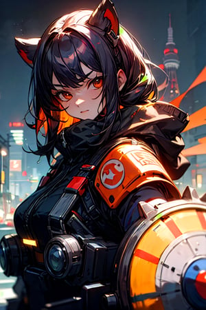 (masterpiece:1.4),(best quality:1.4),1 tanuki_demon, (cyberpunk:1),(evil expression:1),(tokyo tower background at night:1), ,(energy shield:1),style