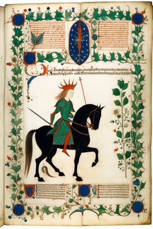 Voynich manuscript illustrating 1 knight,