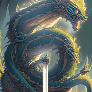 ((best quality)), ((masterpiece)), ((ultra-detailed)), extremely detailed CG, (illustration), ((detailed light)), (beautiful detailed dragon), (Vertical pupil:1.2), colored blue,whole dragon body