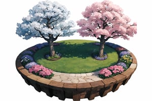 ((masterpiece, best quality, extremely detailed, )), anime, Blossoming Tree Landscape  {best quality}, {{hi res}}, ,FFIXBG