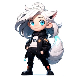 centered, digital art, full body, | cute light blue boy fox artist clothes, artistic, artist, chibi, anthropomorphic, | (white background:1.2), simple background, | (symetrical), glowing eyes,3DMM