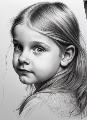 (pencil+detailed drawing):1.2), girl, drawing on paper.