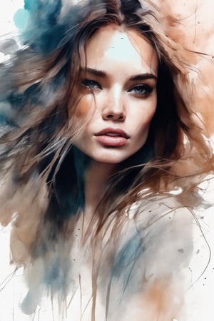 Wonderful woman line drawing, sketch, fashion, pastel colors, white background, and ink painting in the style of artists like Russ Mills, Darek Zabrocki, and Jean-Baptiste Monge, ultra hd, realistic, vivid colors, highly detailed, UHD drawing, pen and ink, perfect composition, beautiful detailed intricate insanely detailed octane render trending on artstation, 8k artistic photography, photorealistic concept art, soft natural volumetric cinematic perfect light,ink 