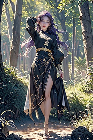 Full body 128k Bluray Extreme UHD 4K high quality image of cute innocent shy fair skin young anime forest goddess with vibrant, purple hair red shy expression, purple diamond shine eyes, long hair , finds herself posing for photoshoot in a breathtaking forest on a sunny summer day. Describe her joyous expression as she frolics in the gentle waves, the warmth of the sun kissing her skin, and the soft sand beneath her feet." rendered in breathtaking 4K and UHD resolution using Octane Render CGI technology all brought to life in a mesmerizing 16K masterpiece,bewitching aura, by yukisakura, high detailed , anime fantasy illustration, beautiful fantasy portrait,beautiful anime woman, korean artist, artgerm colorful!!!, stunning anime face portrait, 4K ,UHD,Ultra HD 4K image , blu Eyes , gold Hair, mesmerizing Extremely , ethereal light, intricate details, extremely detailed, incredible detaile