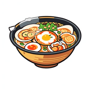 A bowl of ramen soup, Vector icon, simple minimalistic, icon