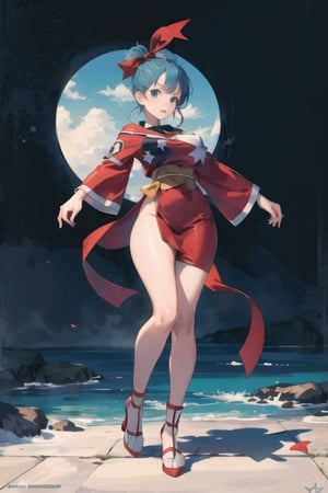 (masterpiece, best quality), ultra resolution image, (1girl), (solo),blue hair, bulma brief, mature female, huge breast,full high definition, full hd,pink medium hair, full pink transparent dress, see-through, tokyo landscape, full body, dynamic pose, looking at the vewer, dynamic angle, thighhighs, wide hips,anime,High detailed ,better_hands, ((portrait)) ,bulma