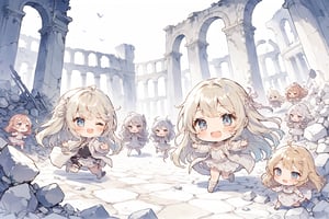 multiple girls,chibi,Lots of girls playing happily in the ruins,
masterpiece, best quality, aesthetic,multiple girls,chibi,Lots of girls playing happily in the ruins,
masterpiece, best quality, aesthetic,